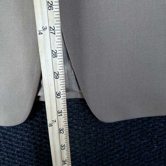 Calvin Klein Men Tan Wool Blend Blazer Suit Jacket Sport Coat Men's Size 44R - Picture 7 of 11